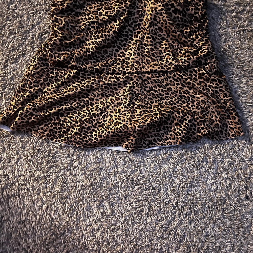 Leopard Print skirt with shorts underneath